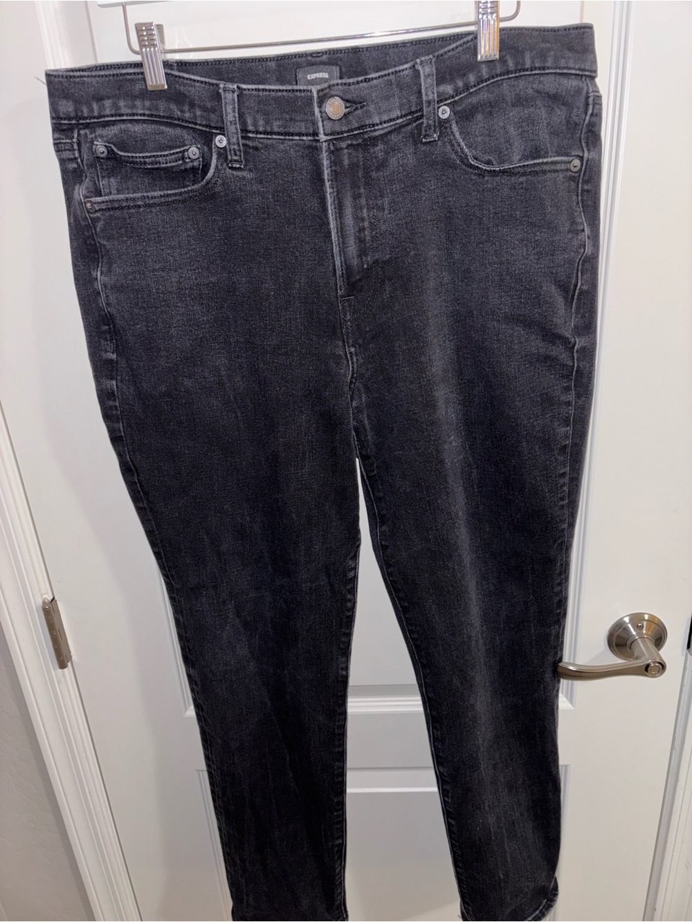 Express - Men’s Athletic Slim Jeans in Washed Black - 34x32